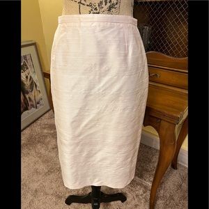 Paule Vasseur Pink Silk Pencil Skirt